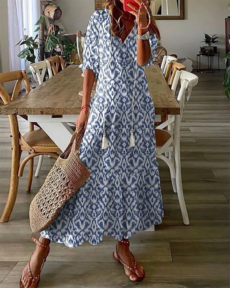 Michaela - Vestido Boho con Cobertura del Vientre