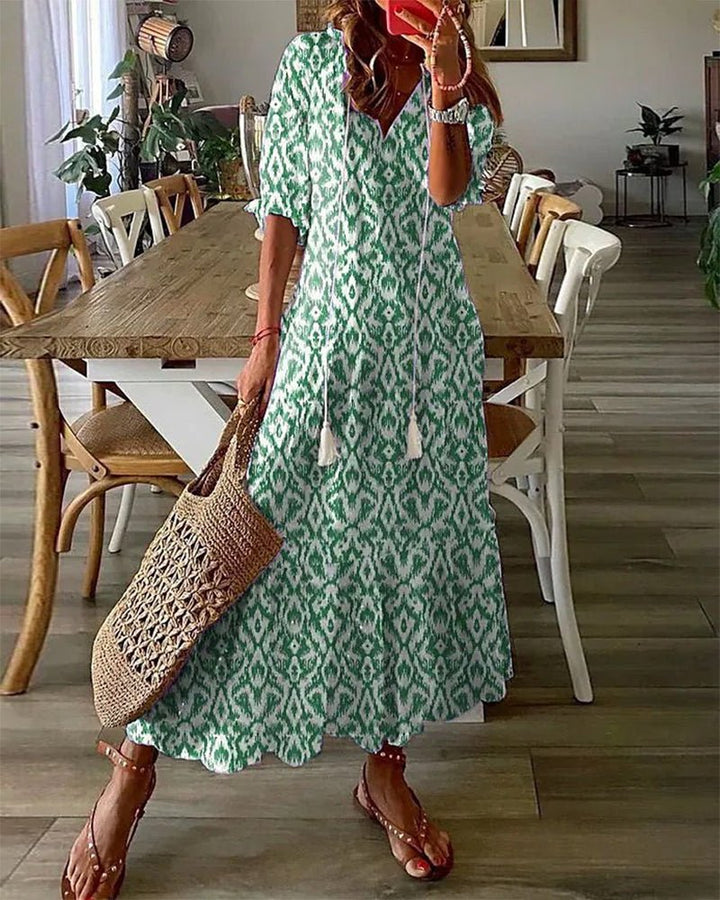 LUNA | VESTIDO MIDI DE ESTILO BOHO SIN ESFUERZO