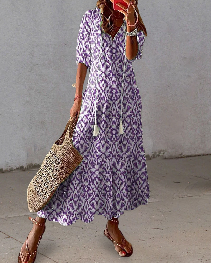 Michaela - Vestido Boho con Cobertura del Vientre
