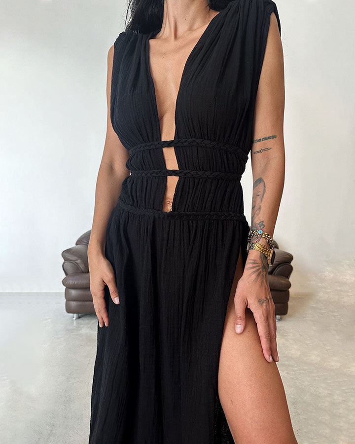 Zolla - Vestido Texturizado con Abertura