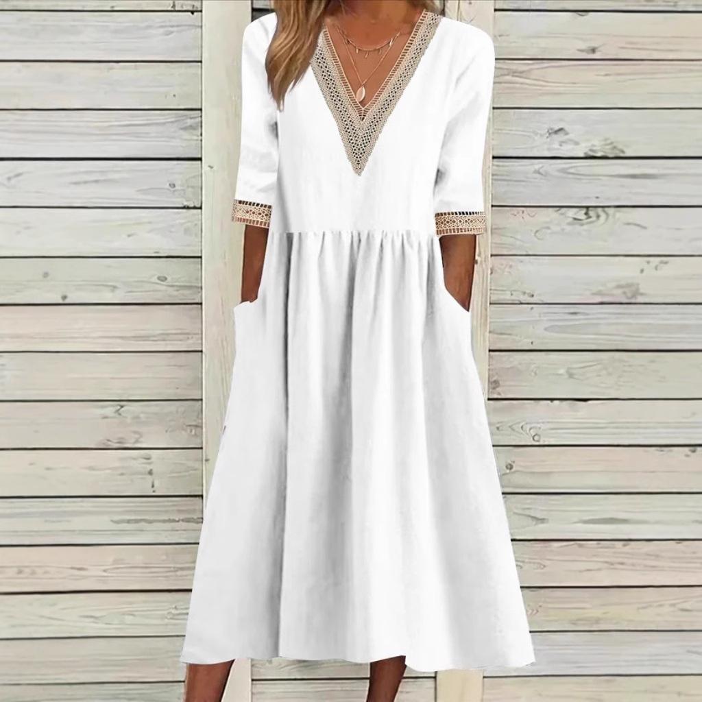 LIVIA | VESTIDO MIDI DE ENCAGE