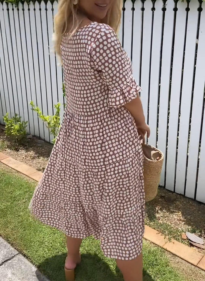 Nicola - Vestido midi de manga corta