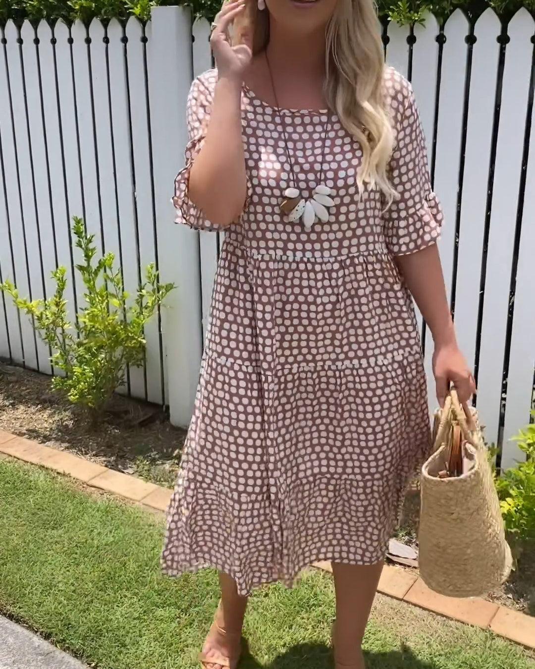 Nicola - Vestido midi de manga corta