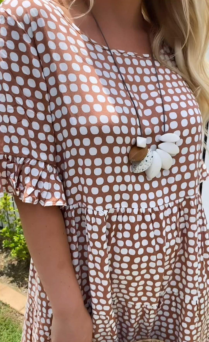 Nicola - Vestido midi de manga corta