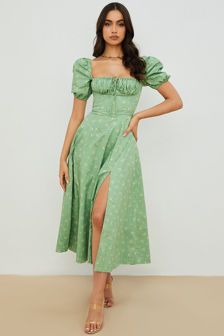 Aviana - Vestido de Mangas Abullonadas Bloom