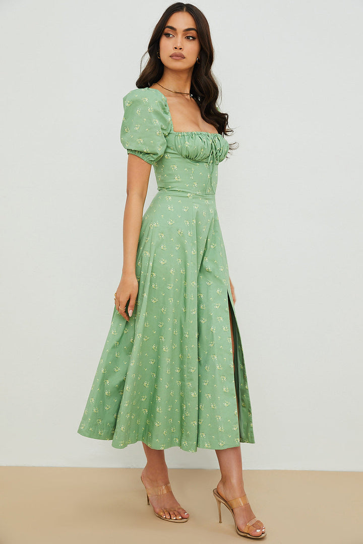 Aviana - Vestido de Mangas Abullonadas Bloom