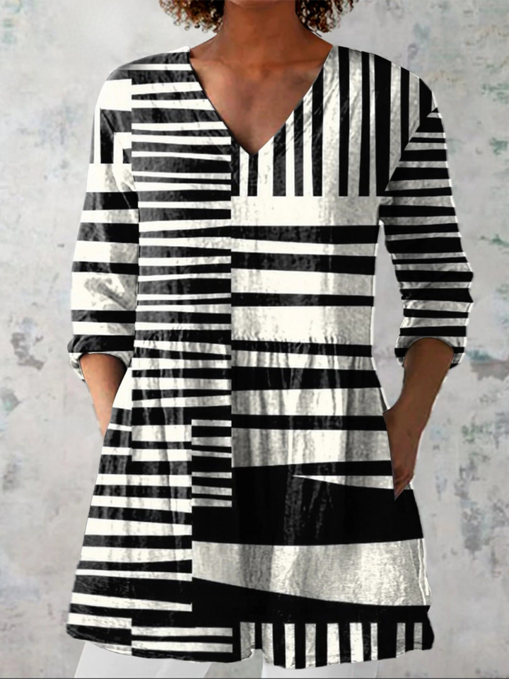 Capri | Camisa Larga con Escote en V