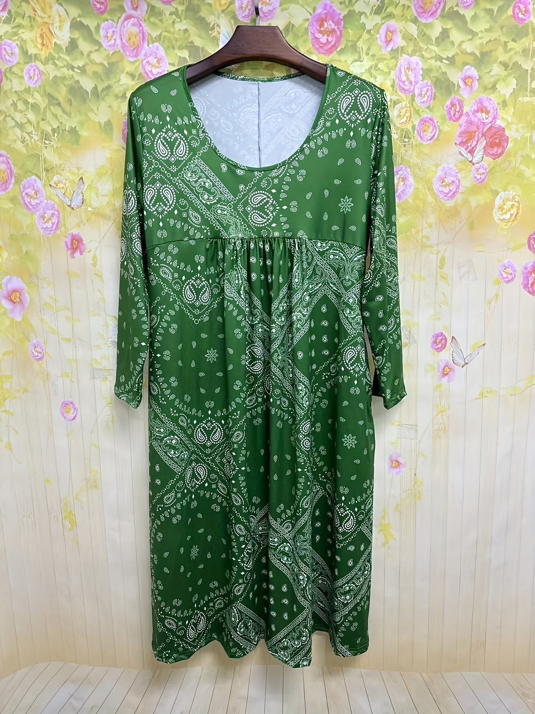 ELOWEN | VESTIDO MIDI DE MANGAS LARGAS CASUAL