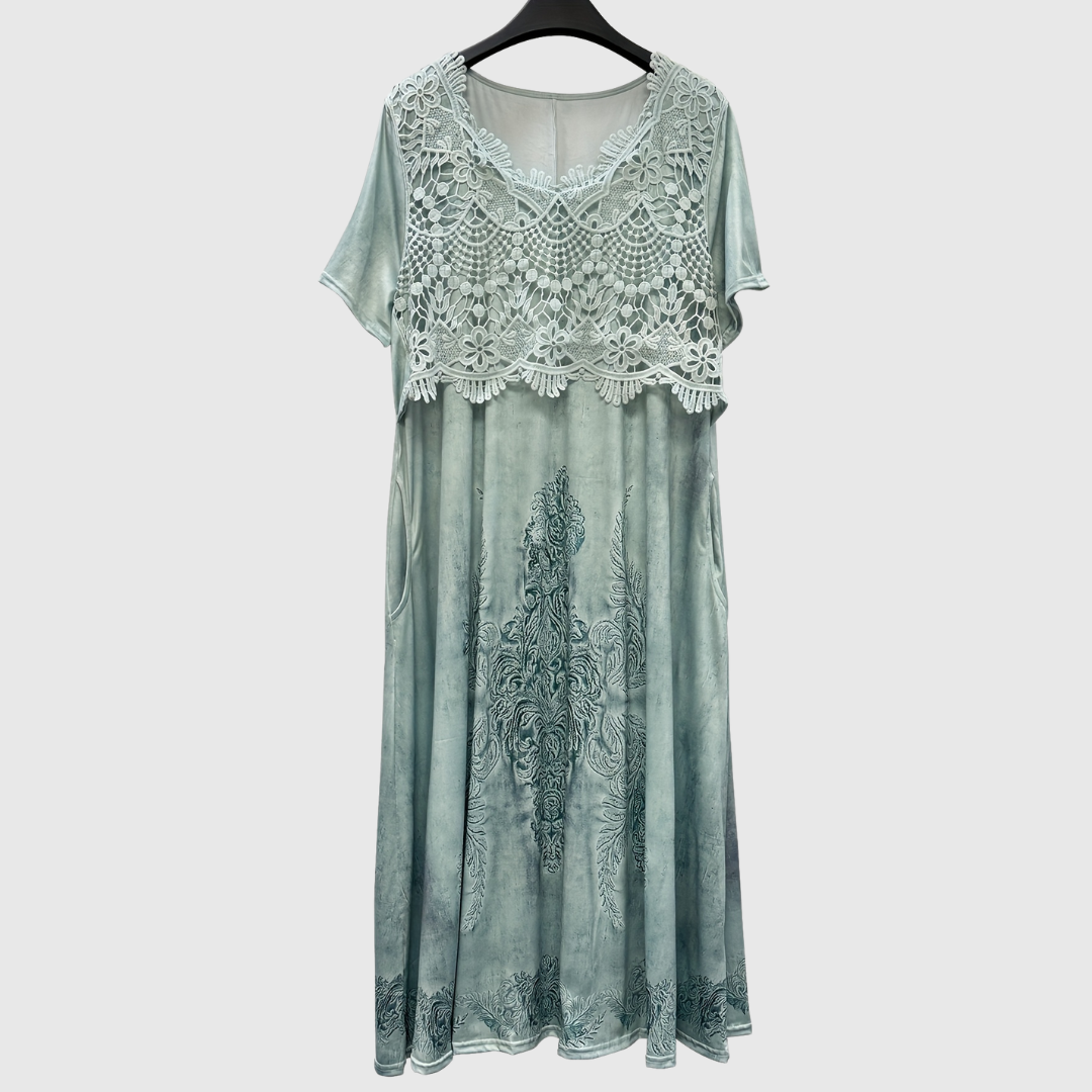INDIGO | VESTIDO MIDI FLORAL ELEGANTE