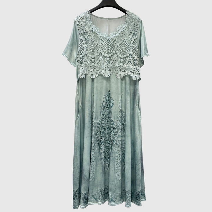 INDIGO | VESTIDO MIDI FLORAL ELEGANTE