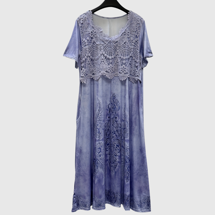 INDIGO | VESTIDO MIDI FLORAL ELEGANTE