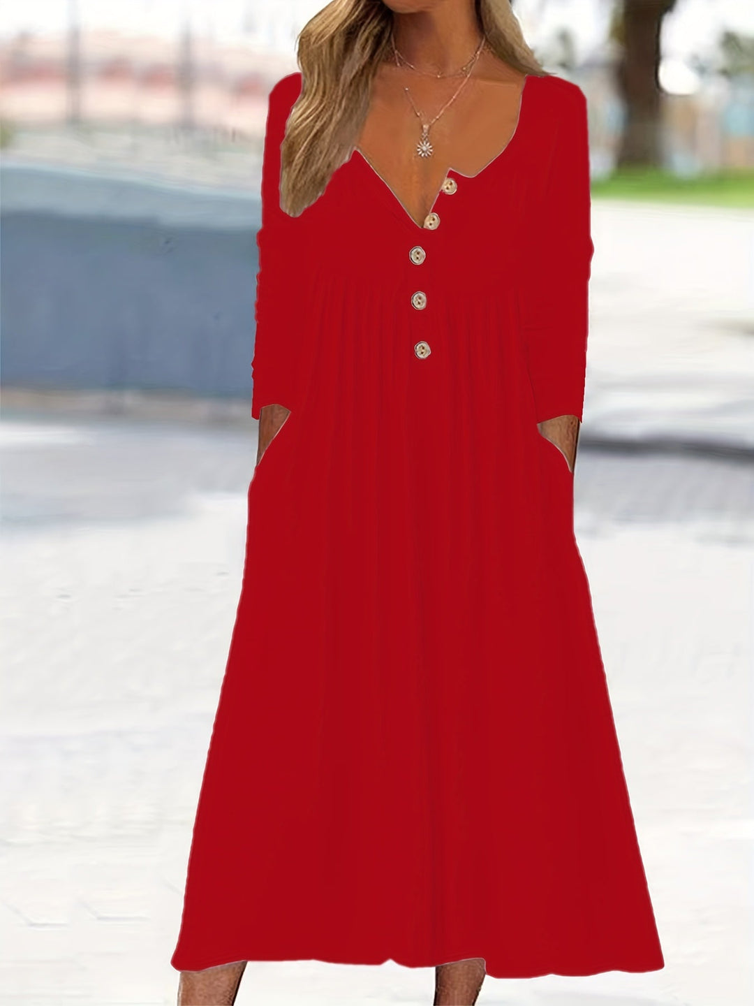 ZARA | VESTIDO MIDI CON BOTONES EN EL FRENTE