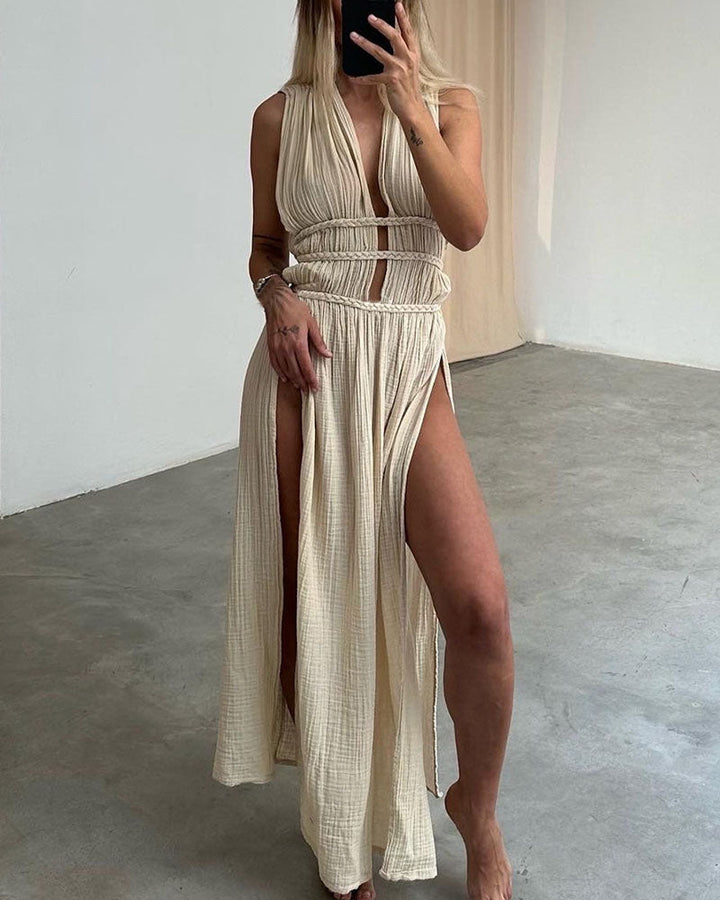 Zolla - Vestido Texturizado con Abertura