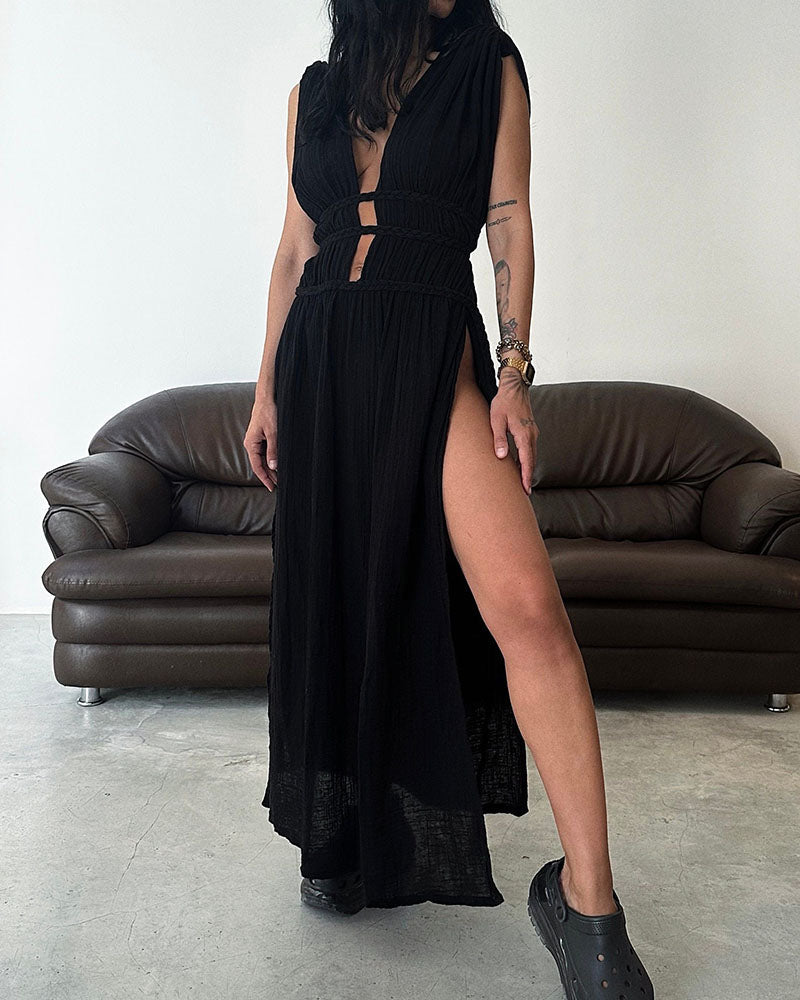 Zolla - Vestido Texturizado con Abertura