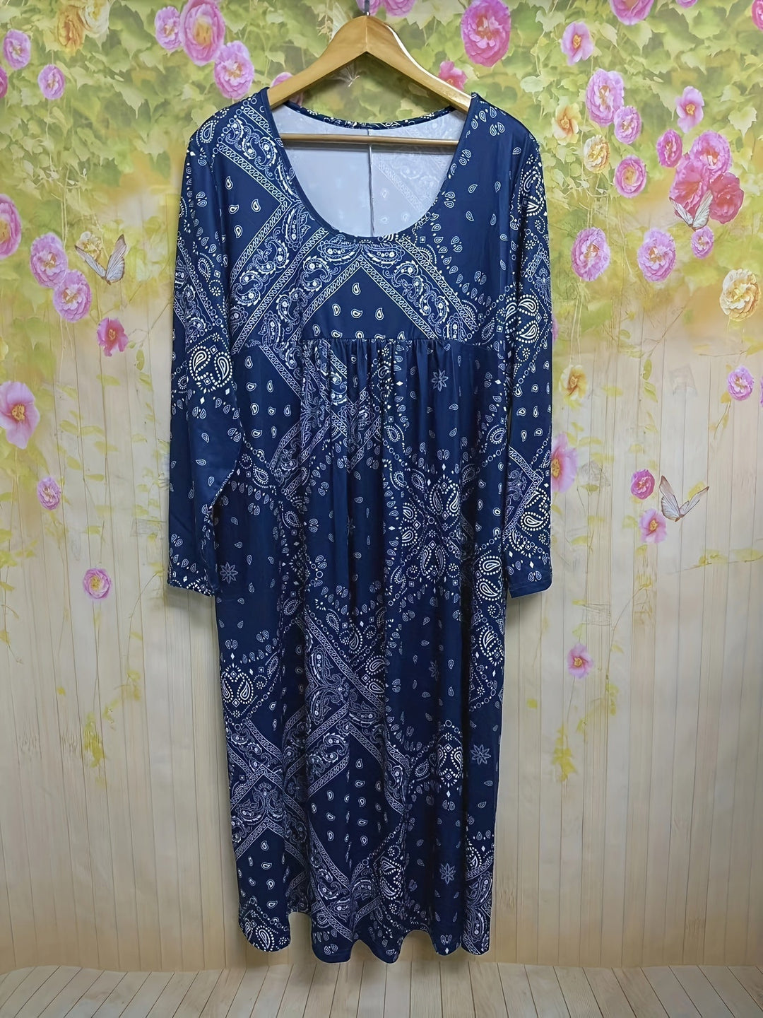 ELOWEN | VESTIDO MIDI DE MANGAS LARGAS CASUAL