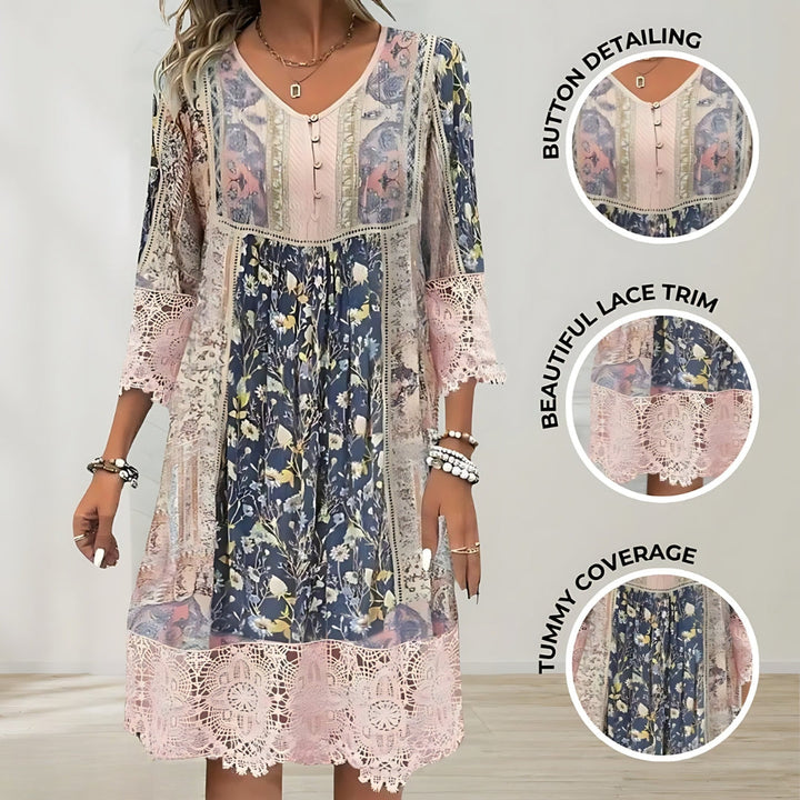 NAYA | VESTIDO MIDI FLUIDO BOHO LUXE