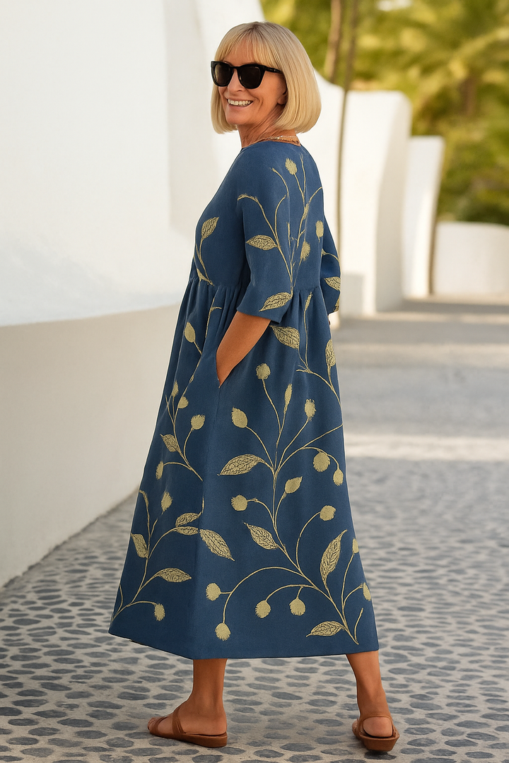 VESTIDO MIDI RELAJANTE LUNA