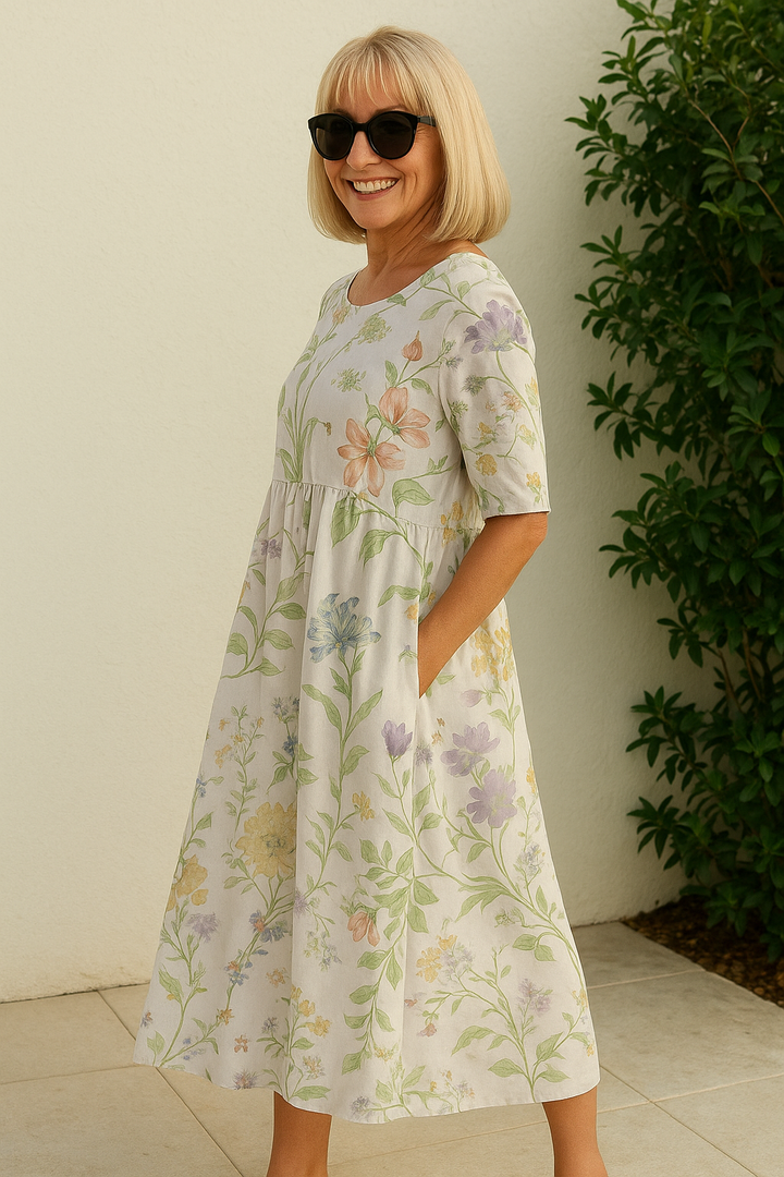 VESTIDO MIDI RELAJANTE LUNA
