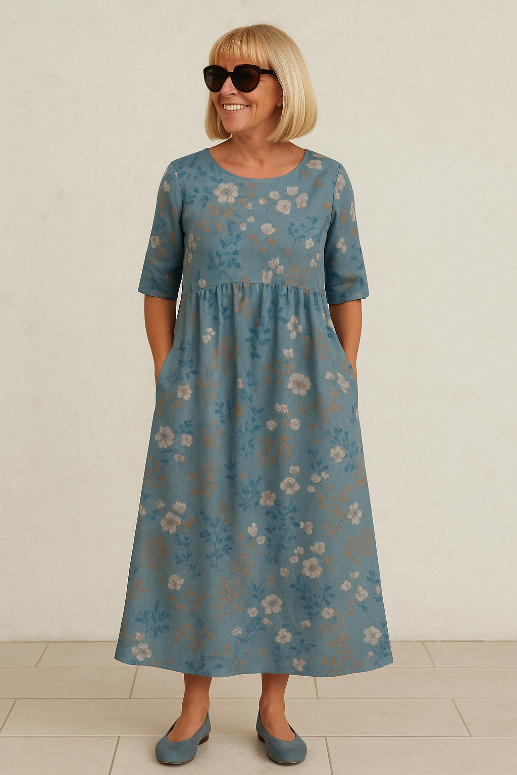 VESTIDO MIDI RELAJANTE LUNA