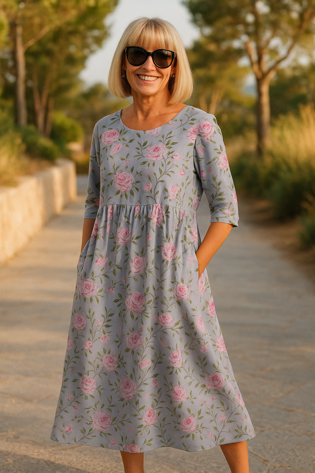 VESTIDO MIDI RELAJANTE LUNA