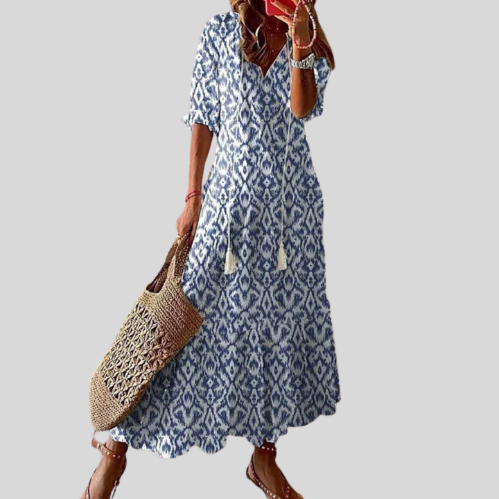 Michaela - Vestido Boho con Cubierta de Barriga