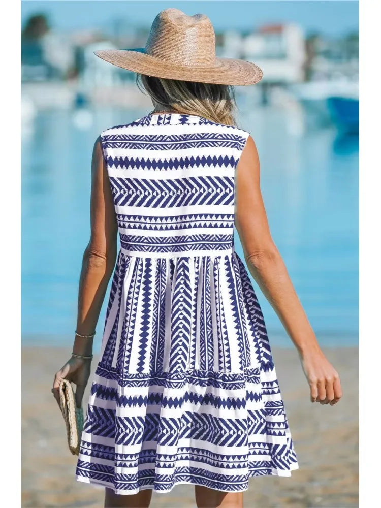 Katrina - Vestido de Verano Geométrico