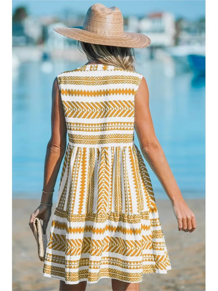 Katrina - Vestido de Verano Geométrico