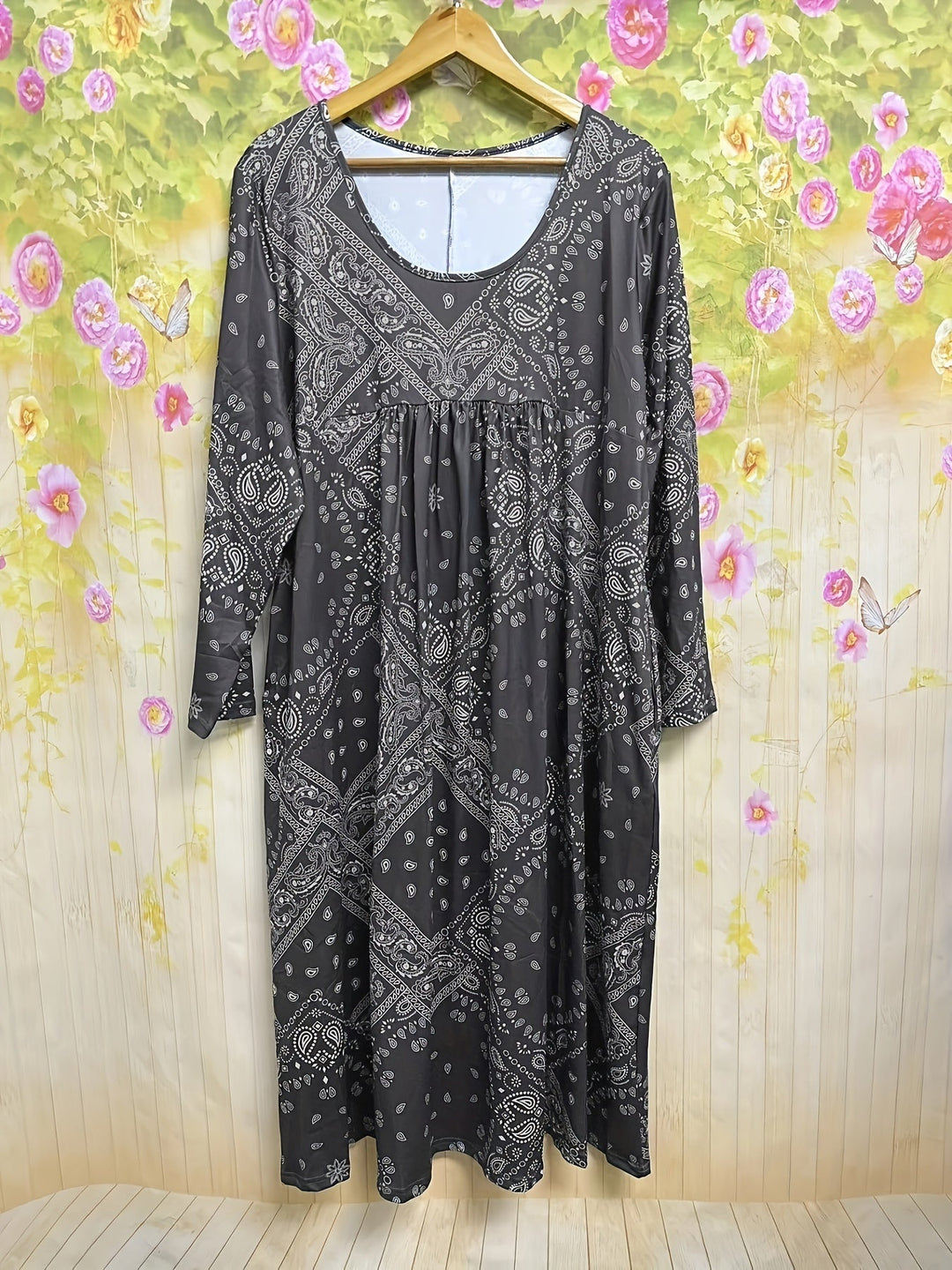 ELOWEN | VESTIDO MIDI DE MANGAS LARGAS CASUAL