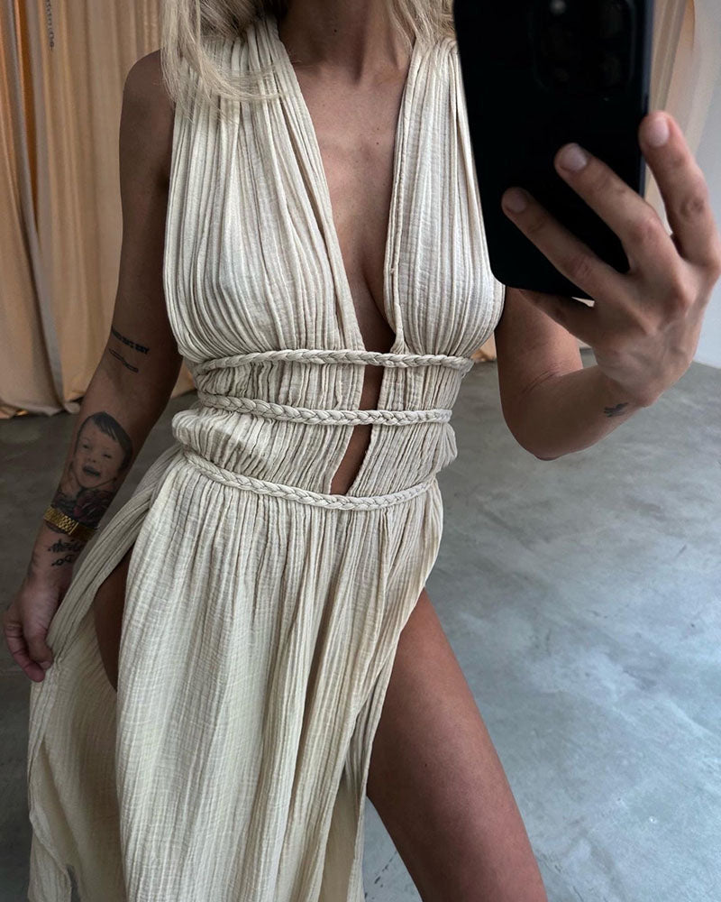 Zolla - Vestido Texturizado con Abertura