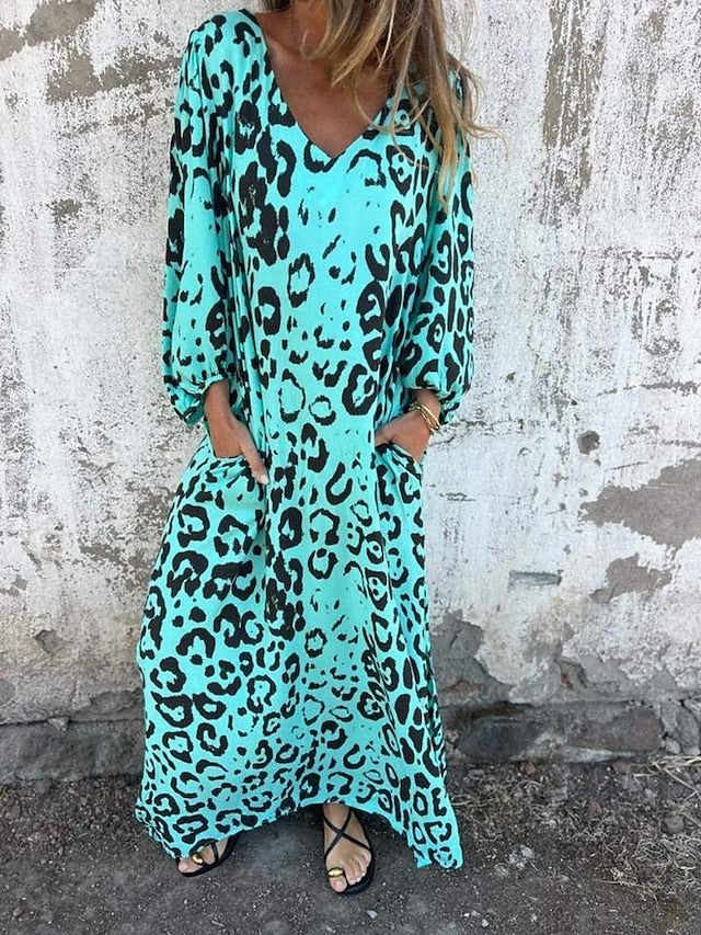 Jessa - Vestido Maxi Leopardo