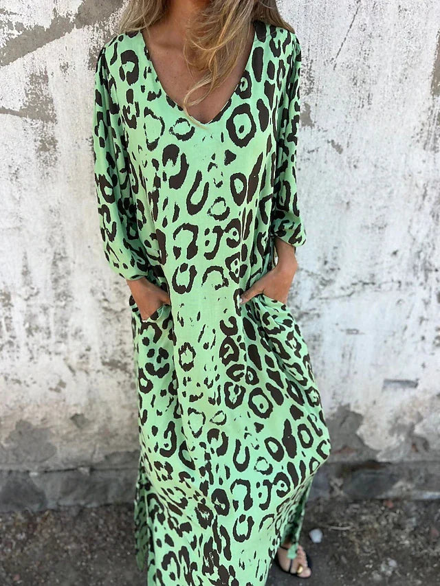 Jessa - Vestido Maxi Leopardo