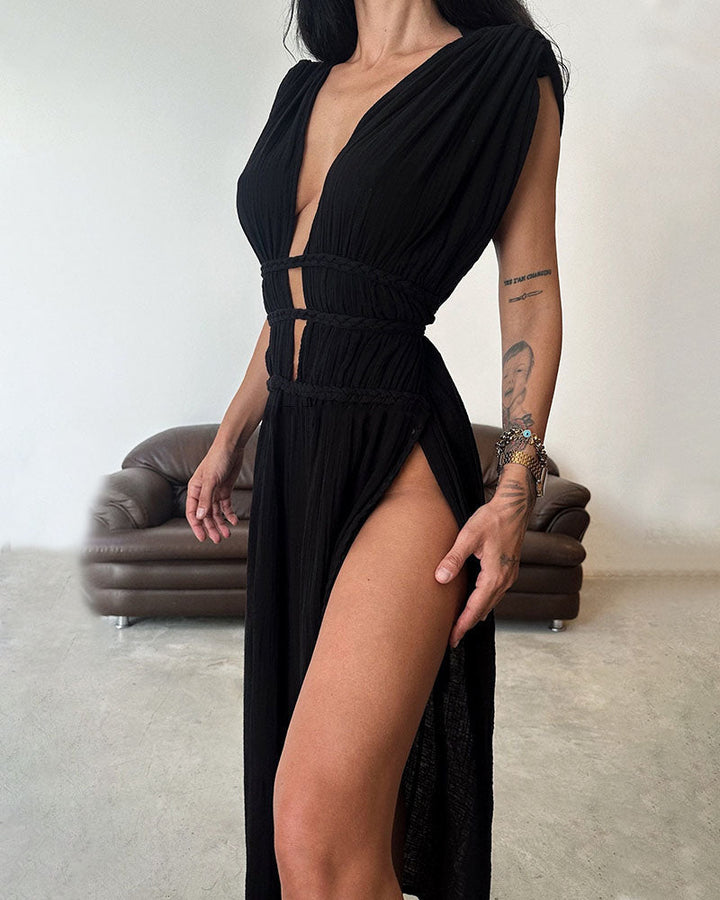 Zolla - Vestido Texturizado con Abertura
