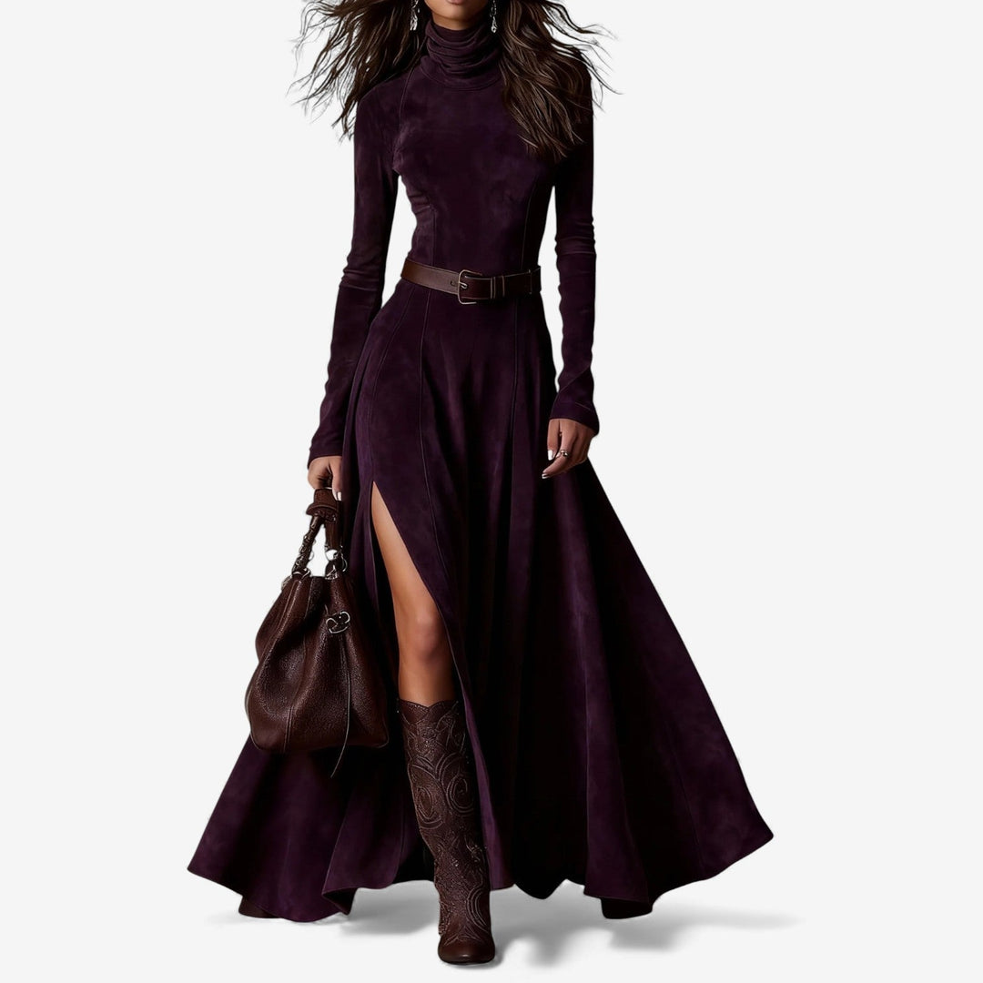 Élodie | Vestido largo elegante con cinturón incluido