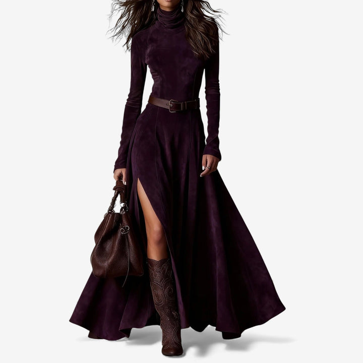 Élodie | Vestido largo elegante con cinturón incluido