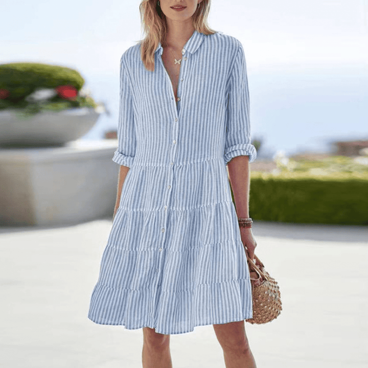 LOLITA | VESTIDO A RAYAS COSTERAS AÉREO