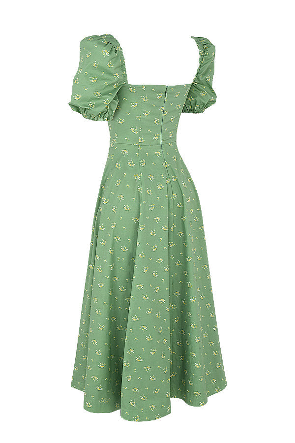 Aviana - Vestido de Mangas Abullonadas Bloom