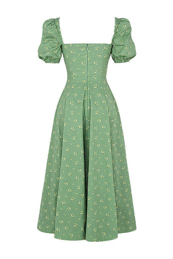 Aviana - Vestido de Mangas Abullonadas Bloom