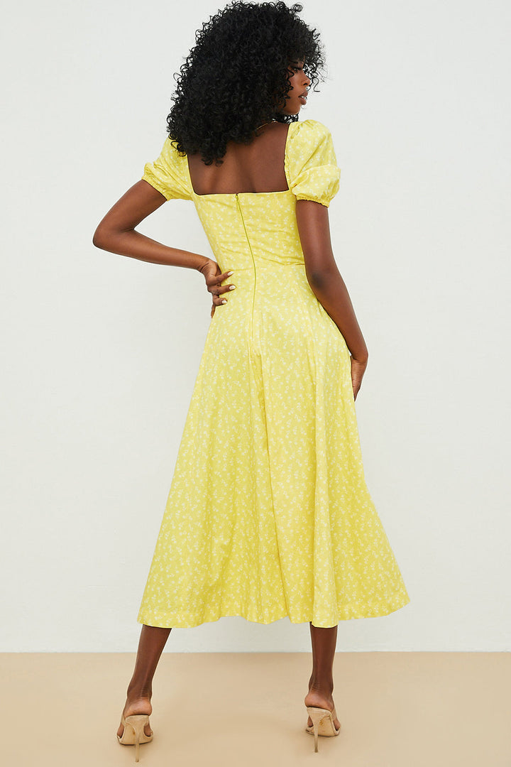 Aviana - Vestido de Mangas Abullonadas Bloom