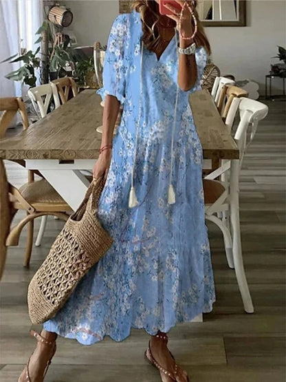 Michaela - Vestido Boho con Cobertura del Vientre