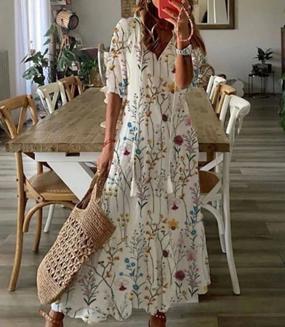 Michaela - Vestido Boho con Cubierta de Barriga