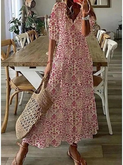 LUNA | VESTIDO MIDI DE ESTILO BOHO SIN ESFUERZO