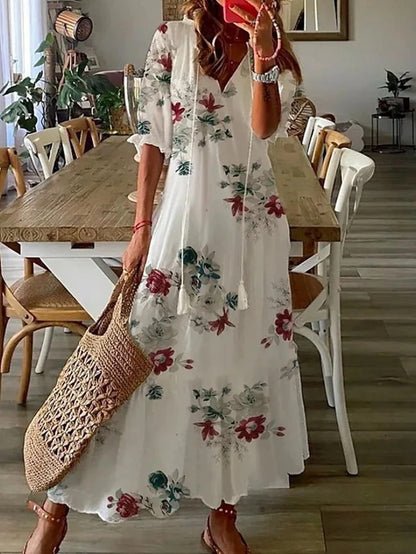 LUNA | VESTIDO MIDI DE ESTILO BOHO SIN ESFUERZO