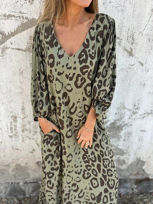 Jessa - Vestido Maxi Leopardo